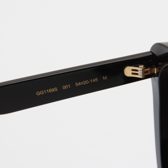 NEW GUCCI GG1169S 001 WOMEN BLACK BROWN SUNGLASSES - Picture 14 of 15